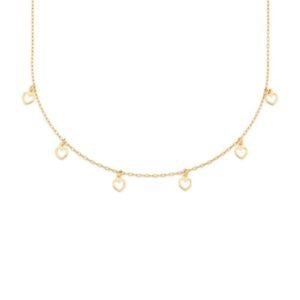 Colar Choker Gargantilha Rommanel Coração Vazado 532311