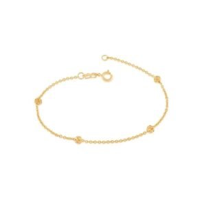 Pulseira Rommanel Fio Cadeado Com Globos Vazados 550488