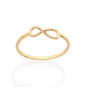 Anel Fininho Rommanel Banhado Ouro Infinito Falange 511815 Tam 18