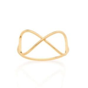 Anel Rommanel Fino Skinny Simbolo Infinito Vazado 512564 Tam 26