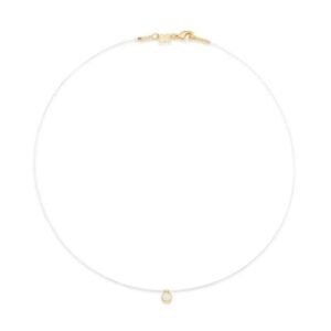 Gargantilha Folheado Rommanel Fio De Nylon Ponto De Luz - 531837