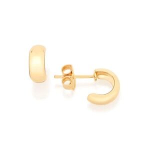 Brinco Folheado a Ouro Meia Argola 525886