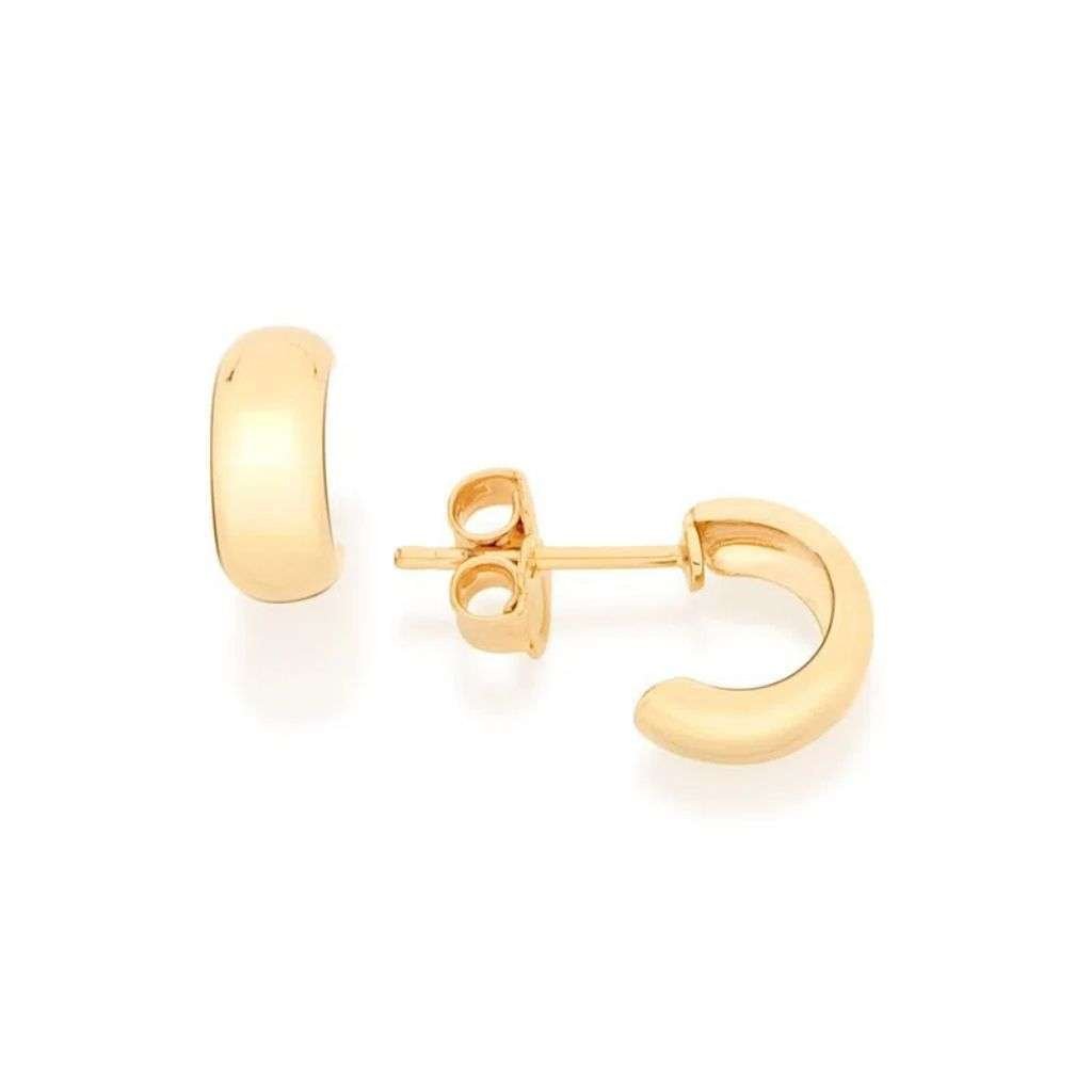 Brinco Folheado a Ouro Meia Argola 525886