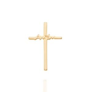 Pingente Cruz Amém Folheado a Ouro - 542306