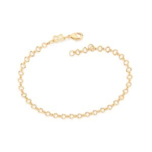 Pulseira Corações Folheada A Ouro - tam.19 552062
