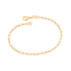 Pulseira Elo Cadeado Oval Folheada A Ouro - tam.20 552051