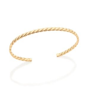 Bracelete Torcido Folheado A Ouro - tam.70 552054