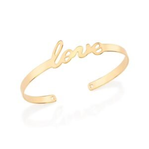 Bracelete Love Folheado A Ouro - tam.60 552044