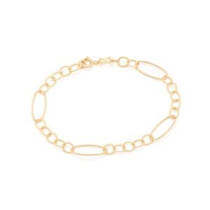 Pulseira Fio Elos Ovais Folheada A Ouro - tam.19 551657