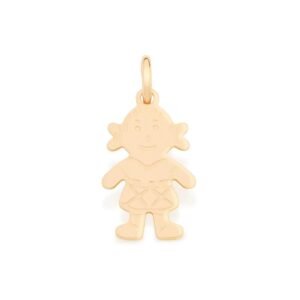 Pingente Folheado A Ouro Menina - tam.único 540176