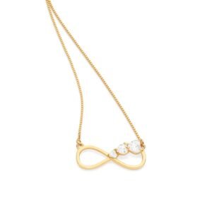 Gargantilha Infinito Folheada A Ouro Com Zircônias - tam.50 532435