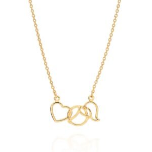 Gargantilha Amor Conectado Folheada A Ouro - tam.50 532431