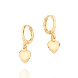 Brinco Argola Coração Almofada Folheado A Ouro - tam.único 527146