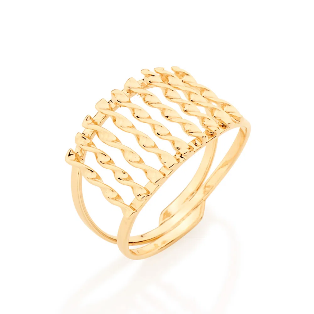 Anel Folheado A Ouro - 511045