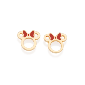 Brinco Minnie Folheado A Com Aplicação De Resina - tam.único 527227