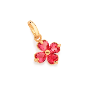 Pingente Flor Folheado A Ouro Com Cristais - tam.único 542726