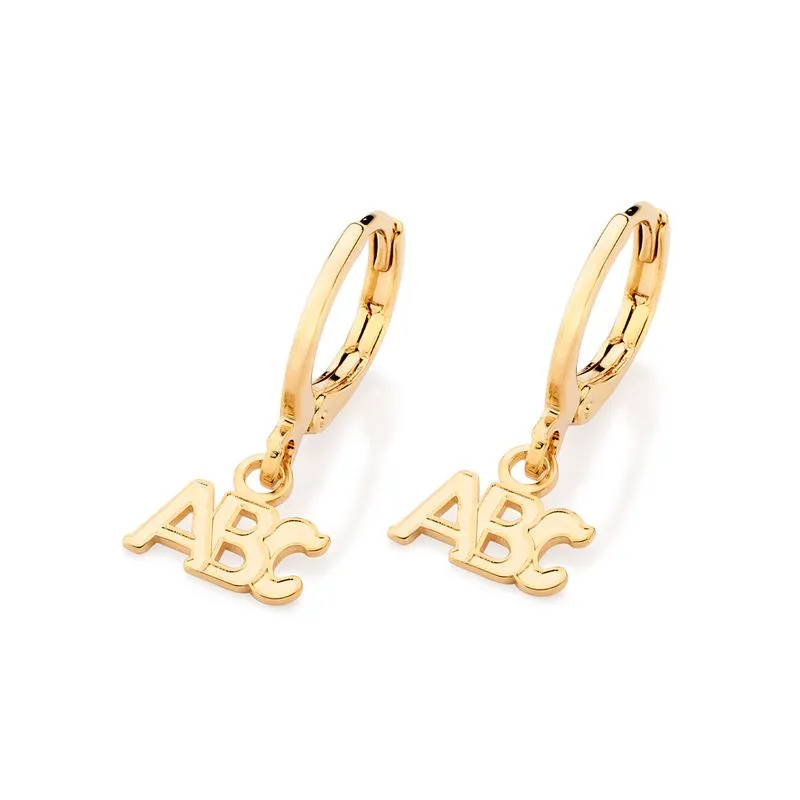 Brinco Argola Abc Folheado a Ouro 18k - 527194