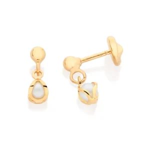 Brinco Folheado a Ouro 18k Com Pérolas - 527195