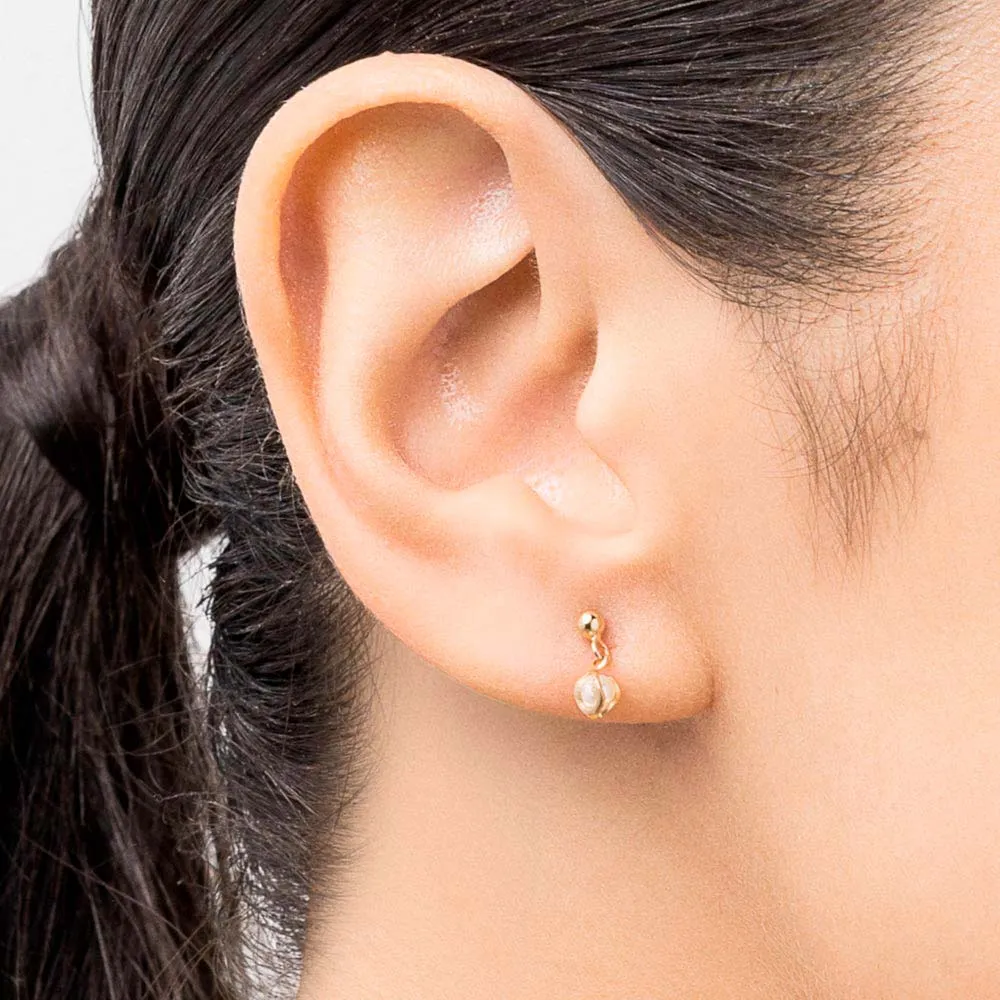 Brinco Folheado a Ouro 18k Com Pérolas - 527195 - Imagem 2