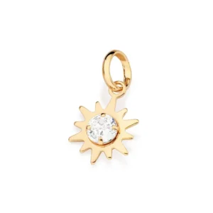 Pingente Sol Folheado a Ouro 18k Com Zircônia - Tam.Unico 542736