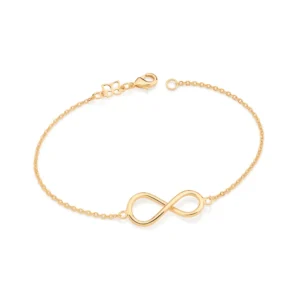 Pulseira Infinito Folheada a Ouro 18k - Tam.19 55171