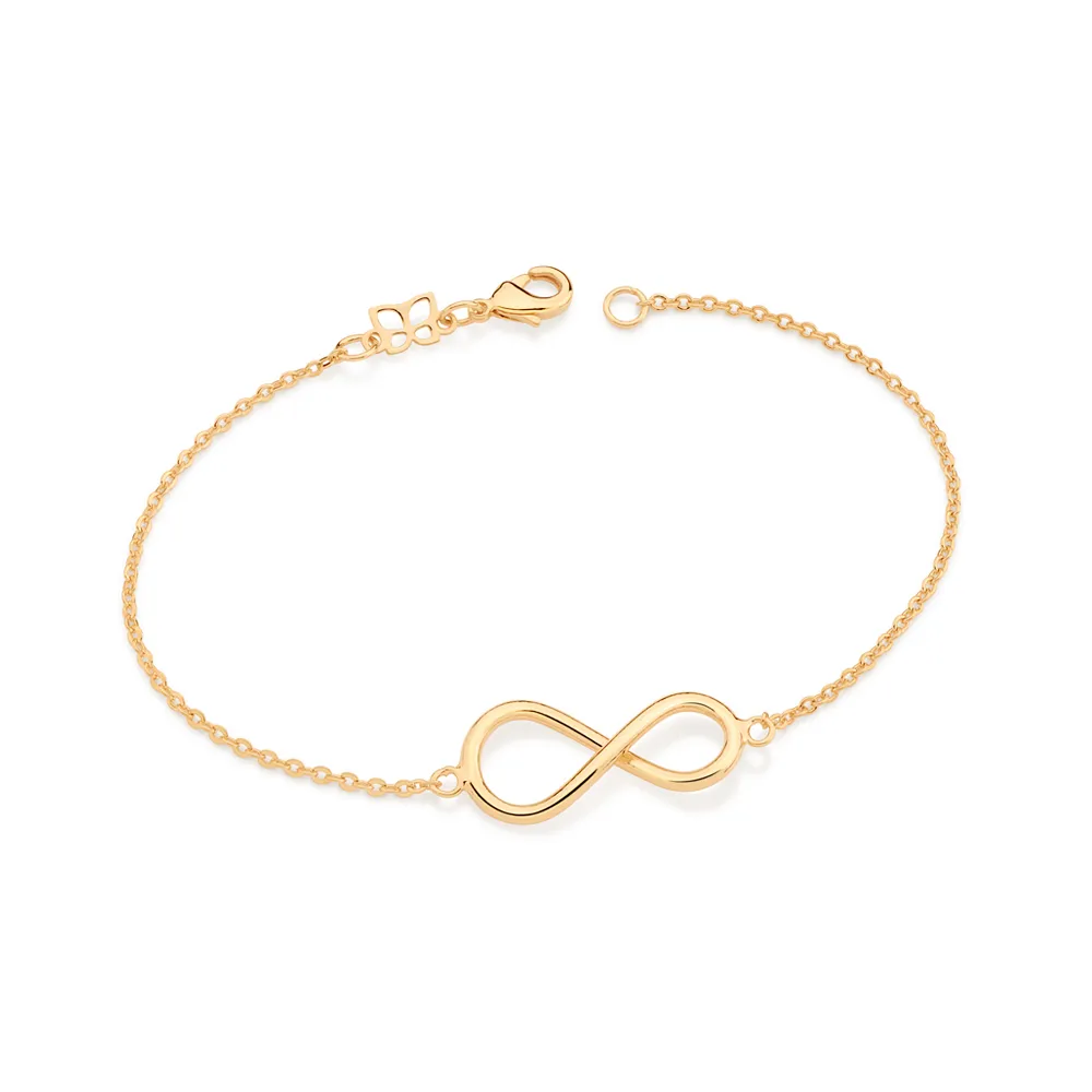 Pulseira Infinito Folheada a Ouro 18k - Tam.19 55171