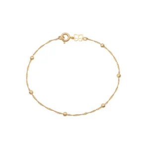 Pulseira Folheada a Ouro 18k Com Bolas - Tam.18 551203