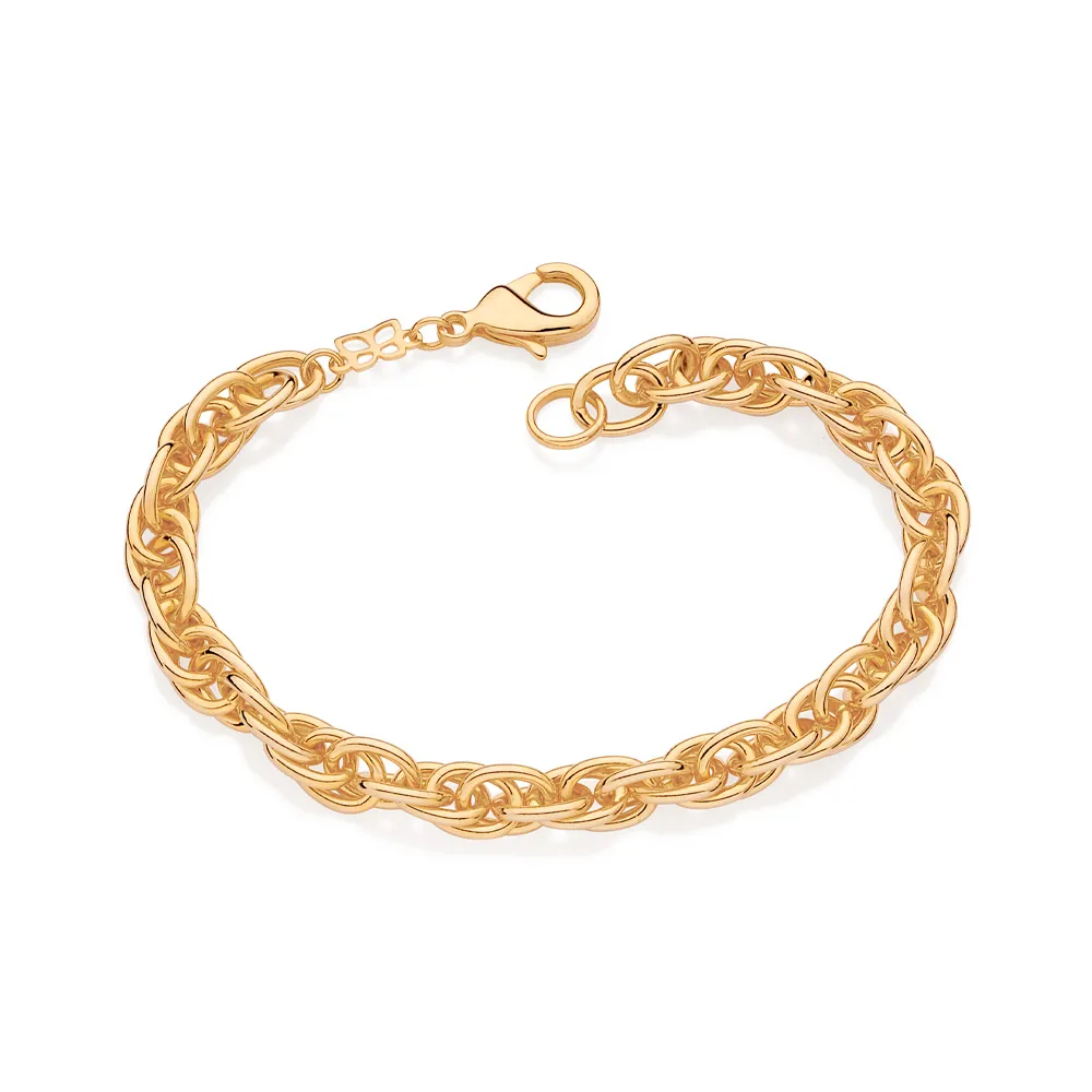 Pulseira Grossa Folheada a Ouro 18k - Tam.19 552134