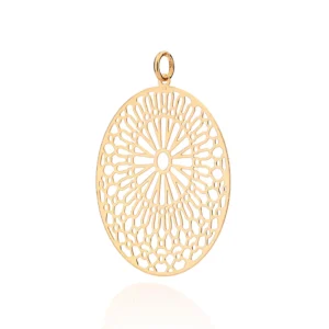 Maxi Pingente Arabescos Folheado a Ouro 18k - 542781