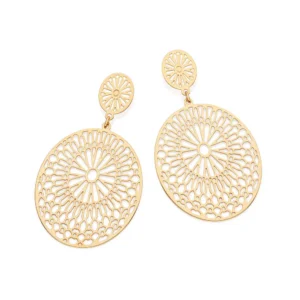 Maxi Brinco Arabescos Folheado a Ouro 18k - 527244