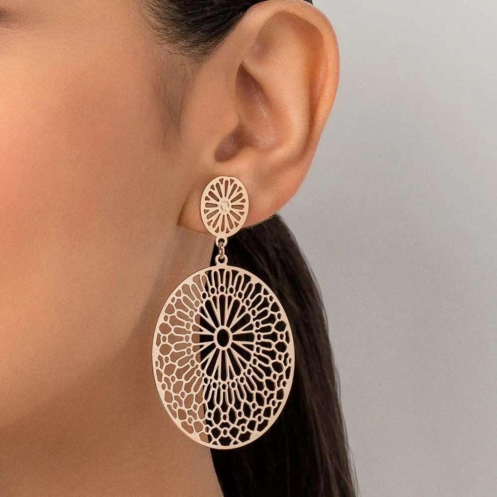 Maxi Brinco Arabescos Folheado a Ouro 18k - 527244 - Imagem 2