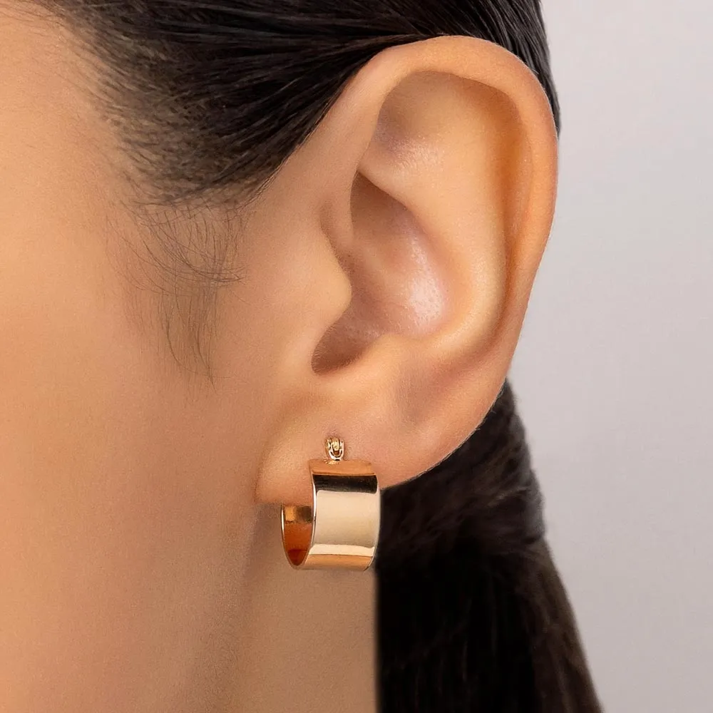 Brinco Argola Lisa Folheado a Ouro 18k - 527246 - Imagem 2