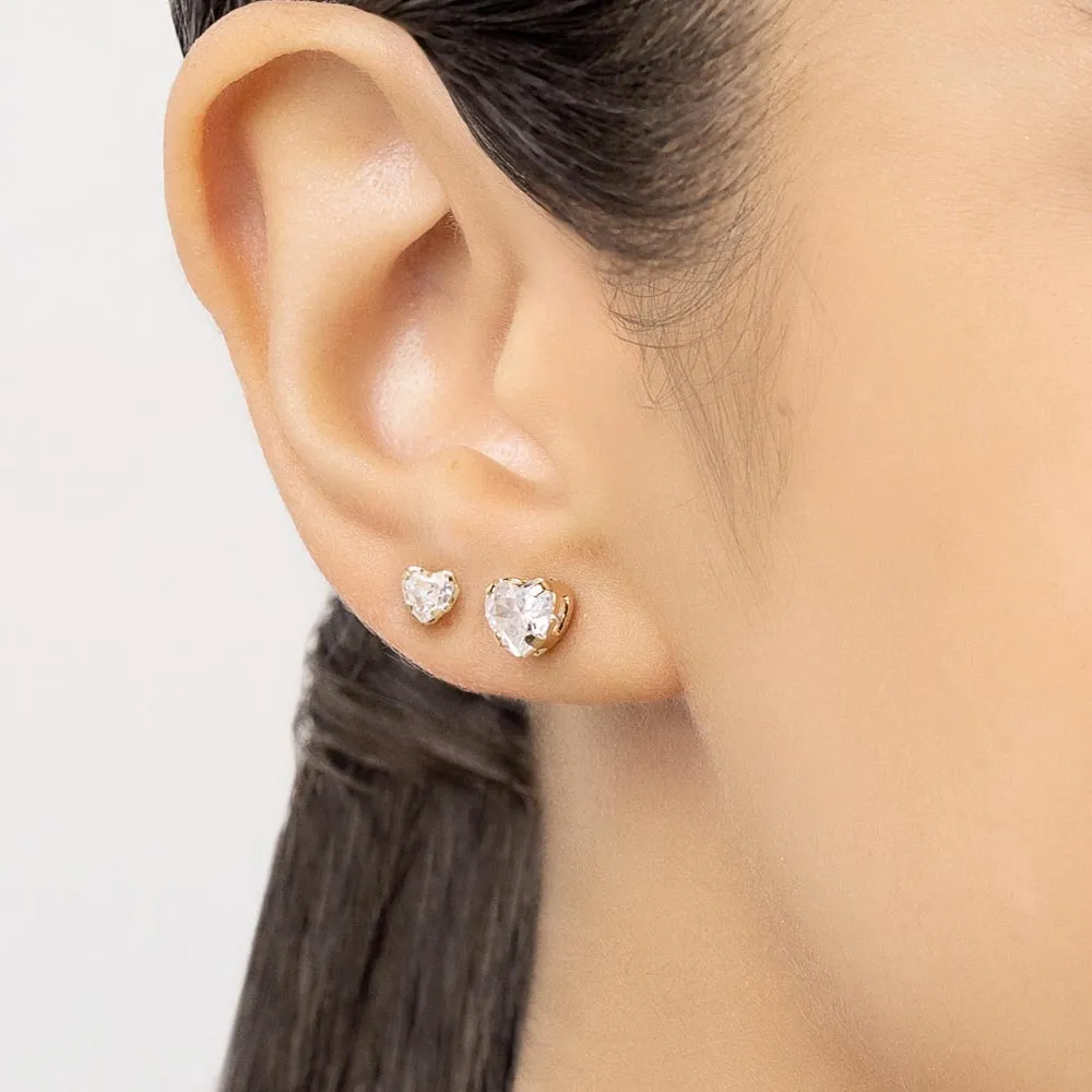 Kit Brinco Coração Folheado a Ouro 18k com Zircônias - 527266 - Imagem 3