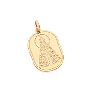 Pingente Medalha Nossa Senhora Aparecida Folheado a Ouro 18k - 542780