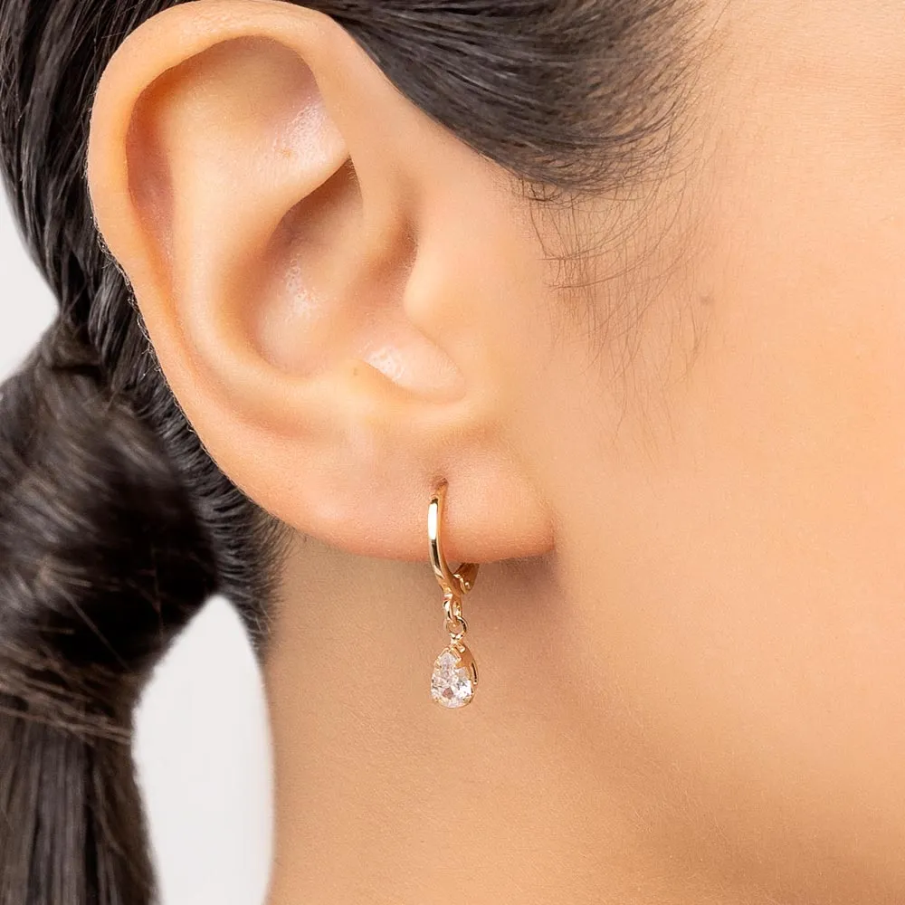 Brinco Argola Folheado a Ouro 18k Com Zircônias - 527237 - Imagem 2