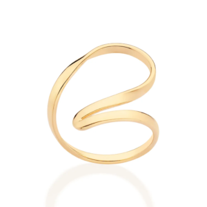Anel Torcido Banhado A Ouro - 513458