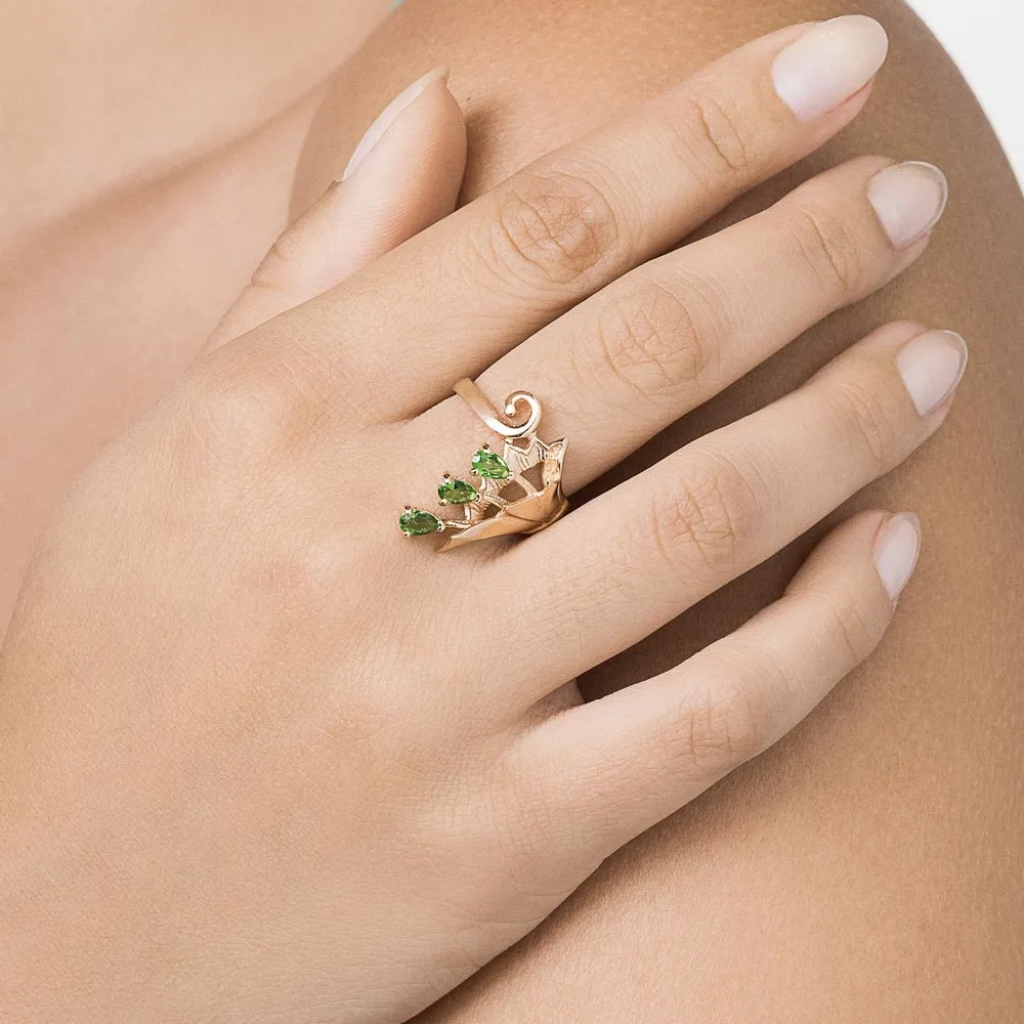 Anel Vaso Da Prosperidade Banhado A Ouro 18k Com Cristais - 513461 - Imagem 2