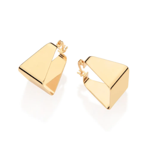 Brinco Argola Quadrado Banhado A Ouro 18k - tam.único 527274