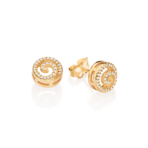 Brinco Espiral Banhado A Ouro 18k Com Zircônias - tam.único 527278