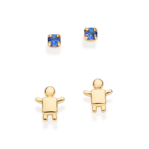 Kit Brinco Menino Banhado a Ouro 18k com zircônias - tam.único 527271