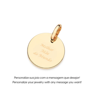 Medalha Personalizável Banhada A Ouro 18k - tam.único 542817