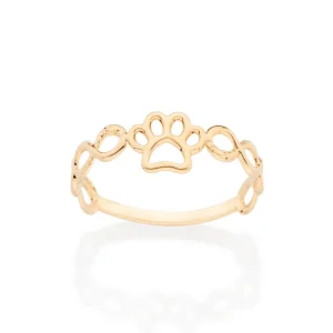 Anel pet infinito folheado a ouro 18k 513431