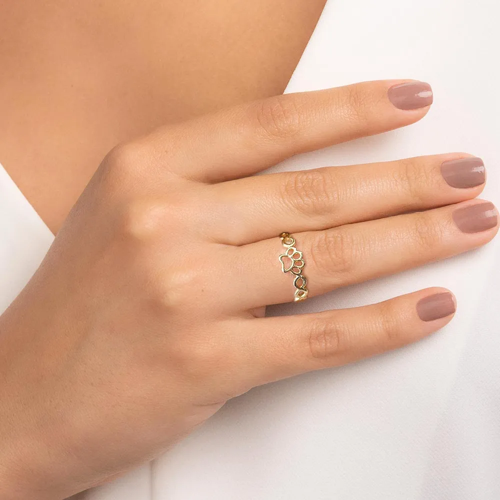 Anel pet infinito folheado a ouro 18k 513431 - Imagem 2
