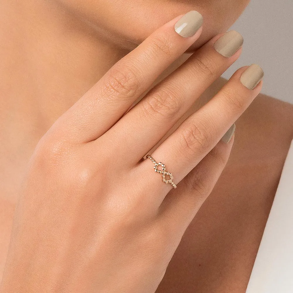 Anel skinny infinito folheado a ouro 18k 513430 - Imagem 2