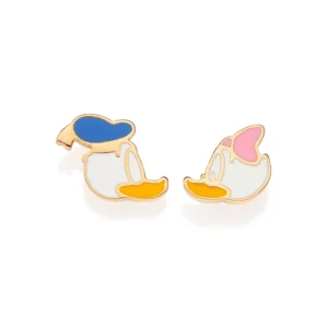Brinco Donald e Margarida Banhada a Ouro 18k Com Aplicação de Resina - tam.único 527313