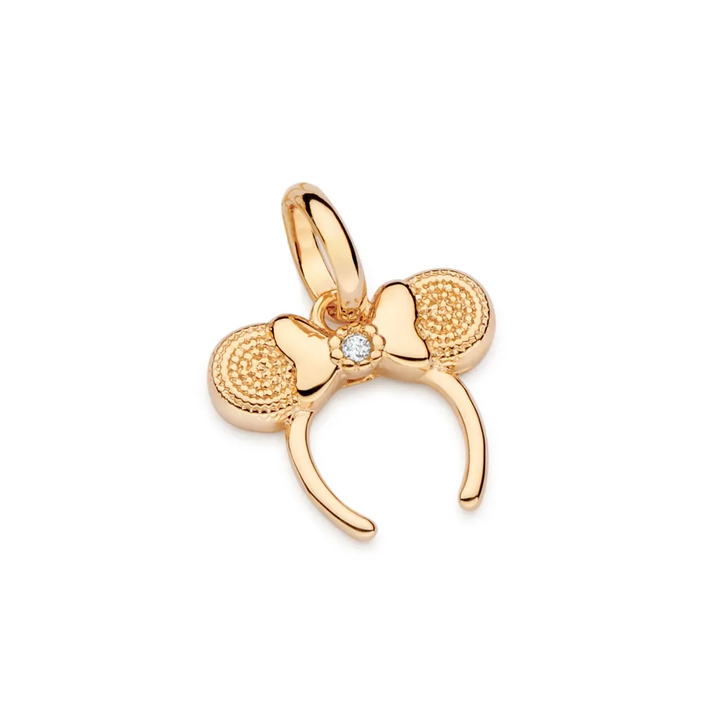 Pingente Tiara Minnie Banhado a Ouro 18k com Zircônias - tam.único 542838