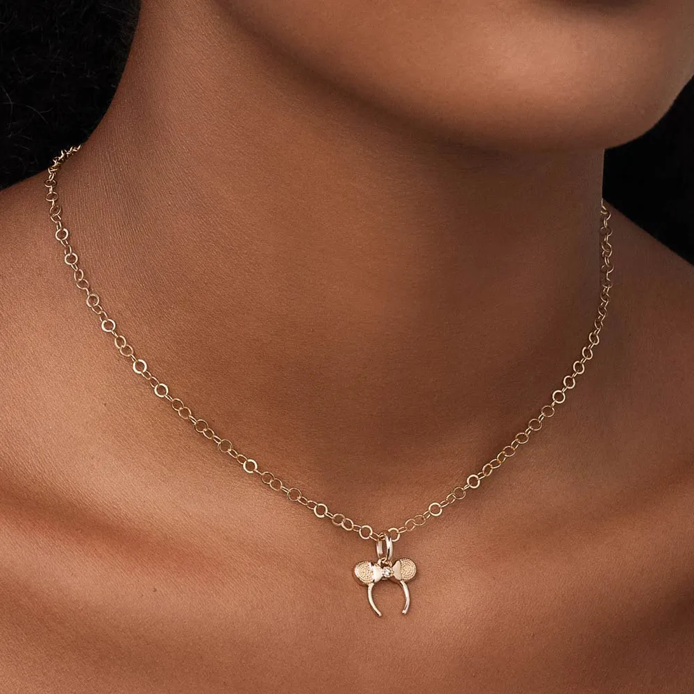 Pingente Tiara Minnie Banhado a Ouro 18k com Zircônias - tam.único 542838 - Imagem 2