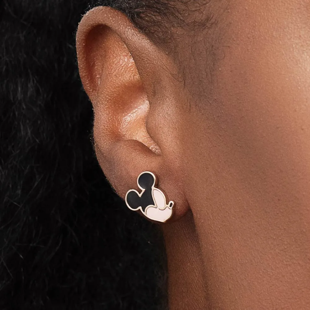 Brinco Mickey e Minnie Banhado a Ouro 18k Com Aplicação De Resina - tam.único 527314 - Imagem 3