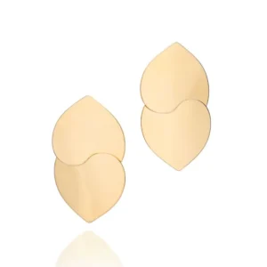Brinco corações banhado a ouro 18k - 527299