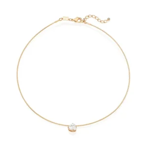 Choker coração banhado a ouro 18k com zircônia - tam.13 532520